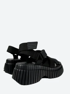 Camper - BCN Cross-Strap Sandal in Black