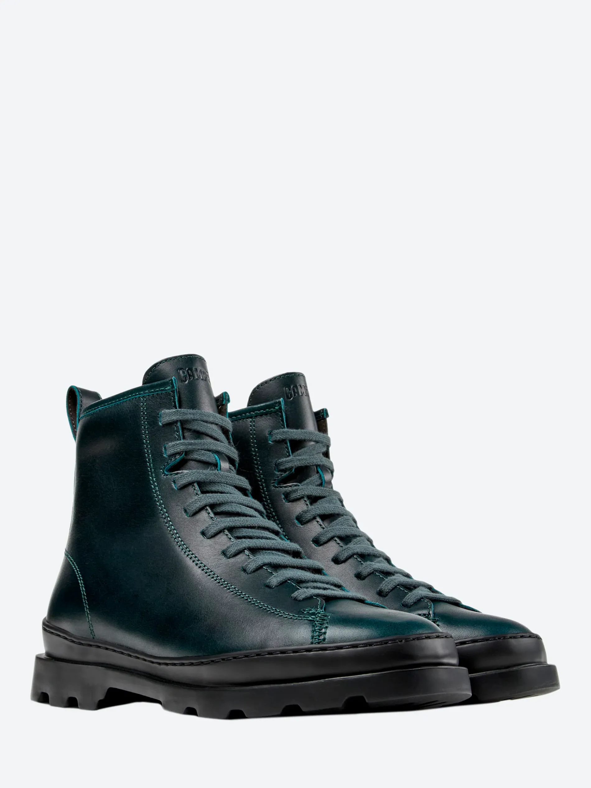 Camper - Brutus Lace-Up Boots in Dark Green