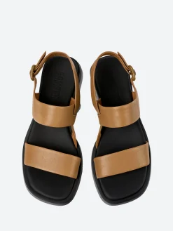 Camper - Dana 2-Strap Sandals in Beige