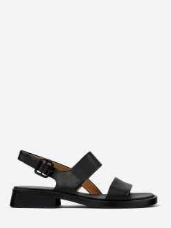 Camper - Dana 2-Strap Sandals in Black