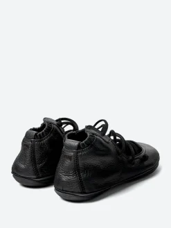 Camper - Right Nina Lace-Up Flats in Black