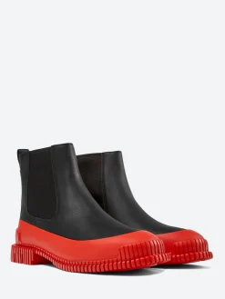Camper - Women's Pix Chelsea Boots in Black and Red