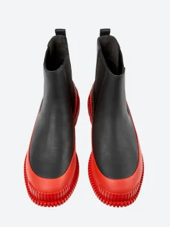 Camper - Women's Pix Chelsea Boots in Black and Red