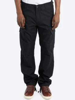 Carhartt WIP - Aviation Pant in Black Rinse