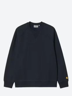 Carhartt WIP - Chase Sweatshirt in Dark Navy/Gold