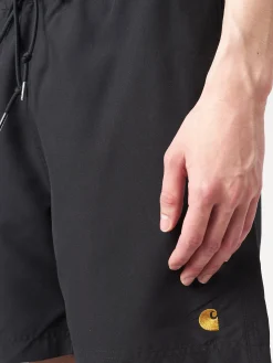 Carhartt WIP - Chase Swim Trunk in Black Rinse