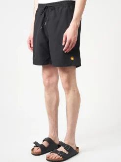 Carhartt WIP - Chase Swim Trunk in Black Rinse