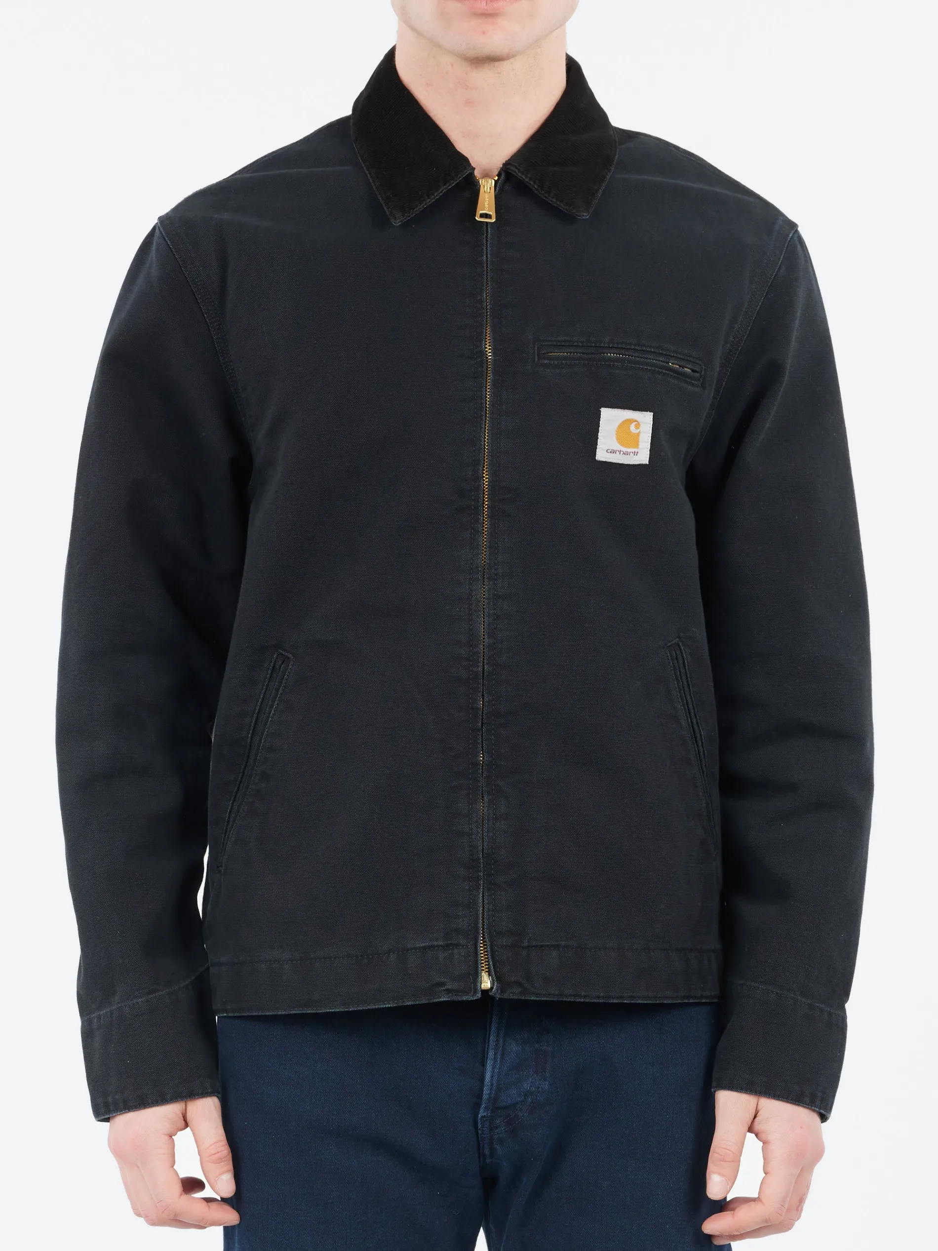 Carhartt WIP - Detroit Jacket (Spring) in Black Stone Wash