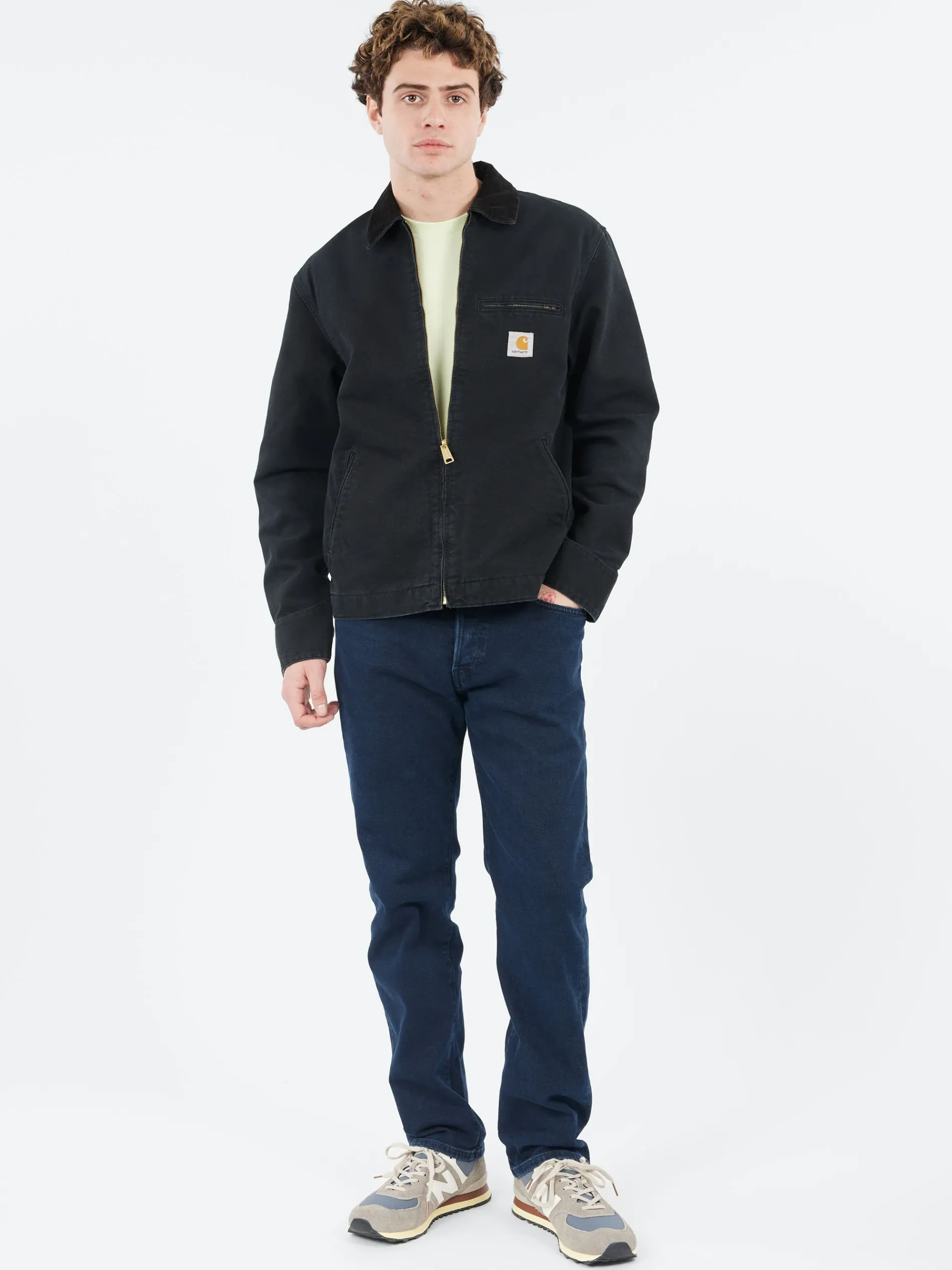 Carhartt WIP - Detroit Jacket (Spring) in Black Stone Wash