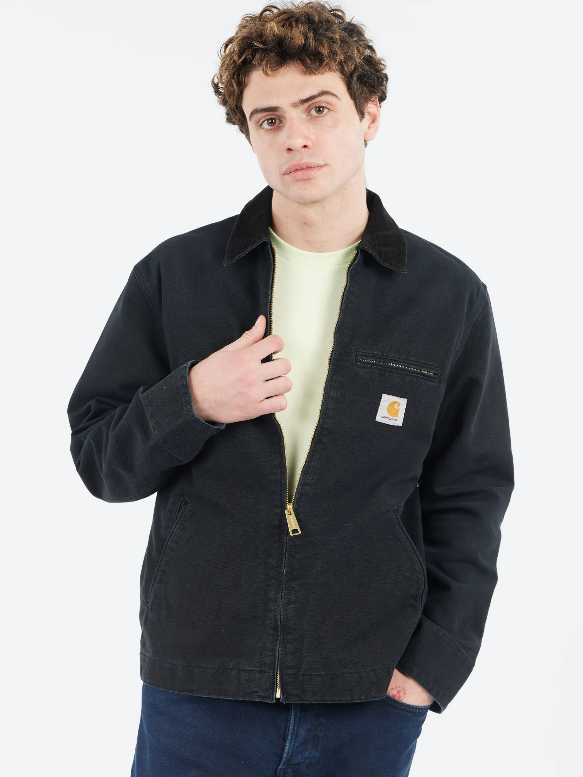 Carhartt WIP - Detroit Jacket (Spring) in Black Stone Wash