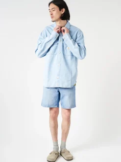 Carhartt WIP - Harvey Shirt Jacket in Blue Stone Bleached