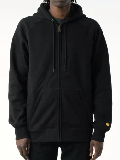 Carhartt WIP - Hooded Chase Jacket in Black/Gold