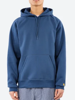 Carhartt WIP - Hooded Chase Sweatshirt in Dusky Blue
