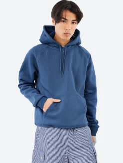 Carhartt WIP - Hooded Chase Sweatshirt in Dusky Blue