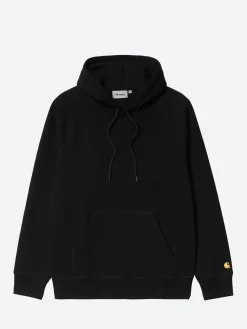 Carhartt WIP - Hooded Chase Sweatshirt in Black/Gold