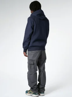 Carhartt WIP - Hooded Chase Sweatshirt in Dark Navy/Gold