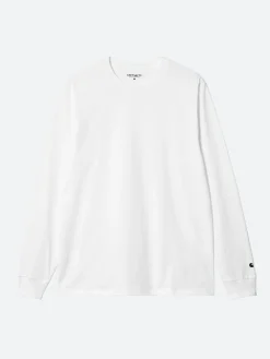 Carhartt WIP - L/S Base T-Shirt in White/Black