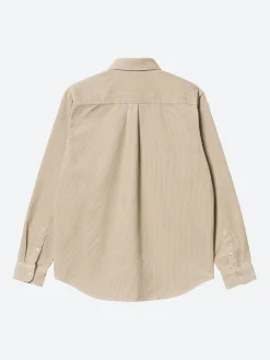 Carhartt WIP - L/S Madison Cord Shirt in Wall and Black