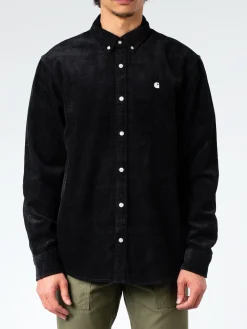 Carhartt WIP - L/S Madison Cord Shirt in Black/Wax