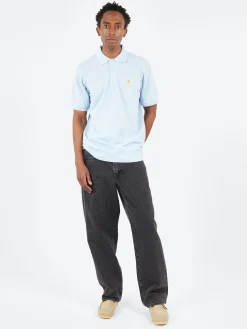 Carhartt WIP - S/S Chase Pique Polo in Air Sky