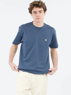 Carhartt WIP - S/S Chase T-Shirt in Dusky Blue