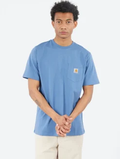 Carhartt WIP - S/S Pocket T-Shirt in Blue Iris