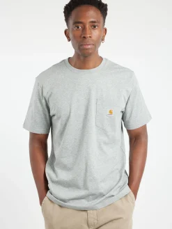 Carhartt WIP - S/S Pocket T-Shirt in Grey Heather
