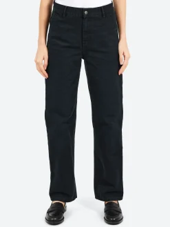 Carhartt WIP - W' Pierce Pant Straight in Black Stone Wash