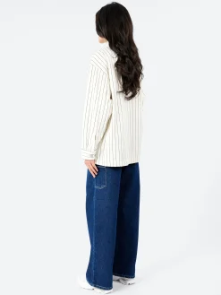 Carhartt WIP - Women's Hendry Coat in White and Dark Navy