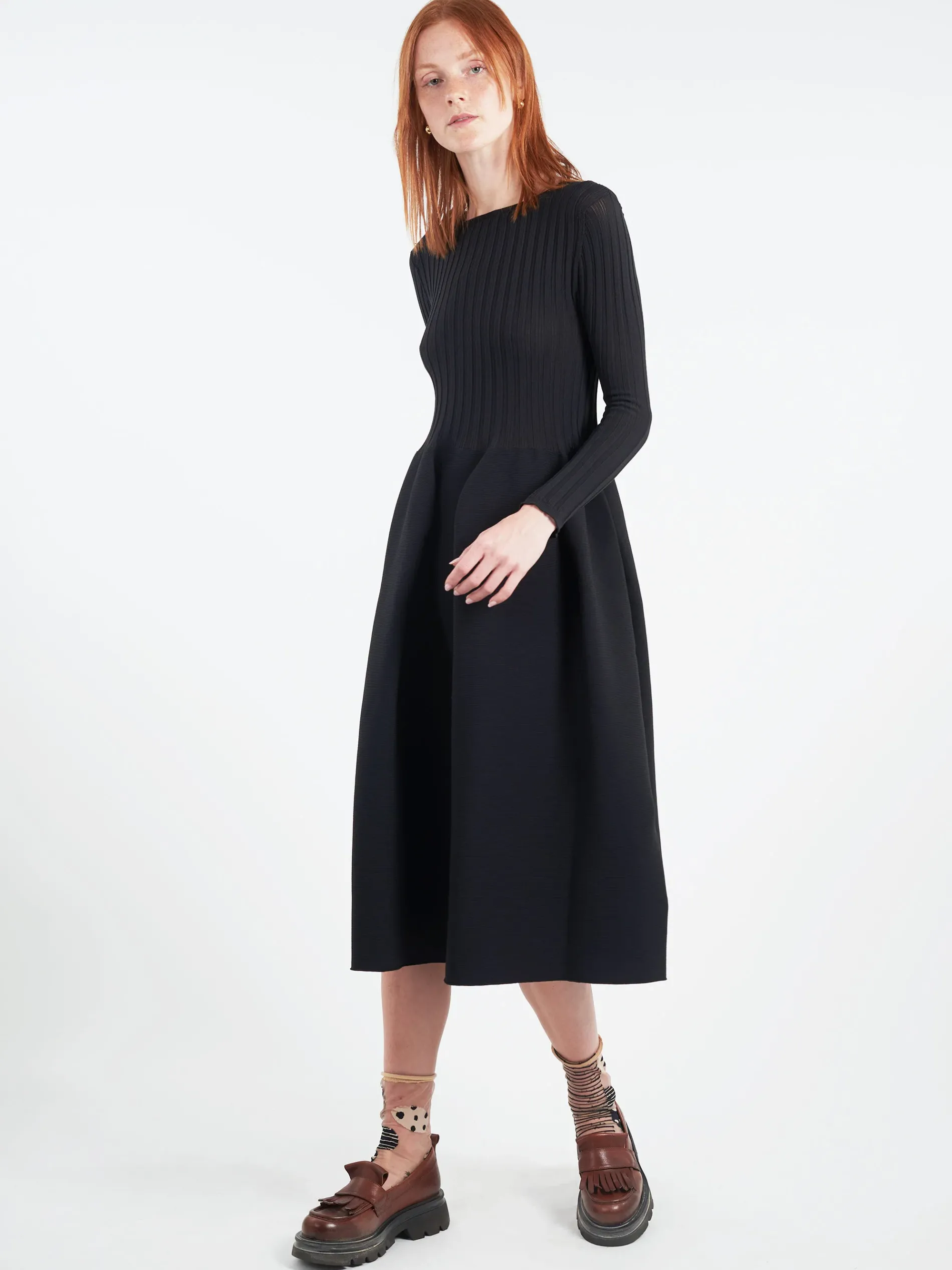 CFCL - Pottery Long Sleeve Dress in Black