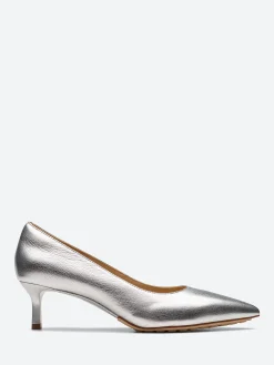 Clarks - Adela Court Heel in Silver