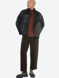 collection PRIVÉE? - Eco-Shearling Zipped Jacket in Black