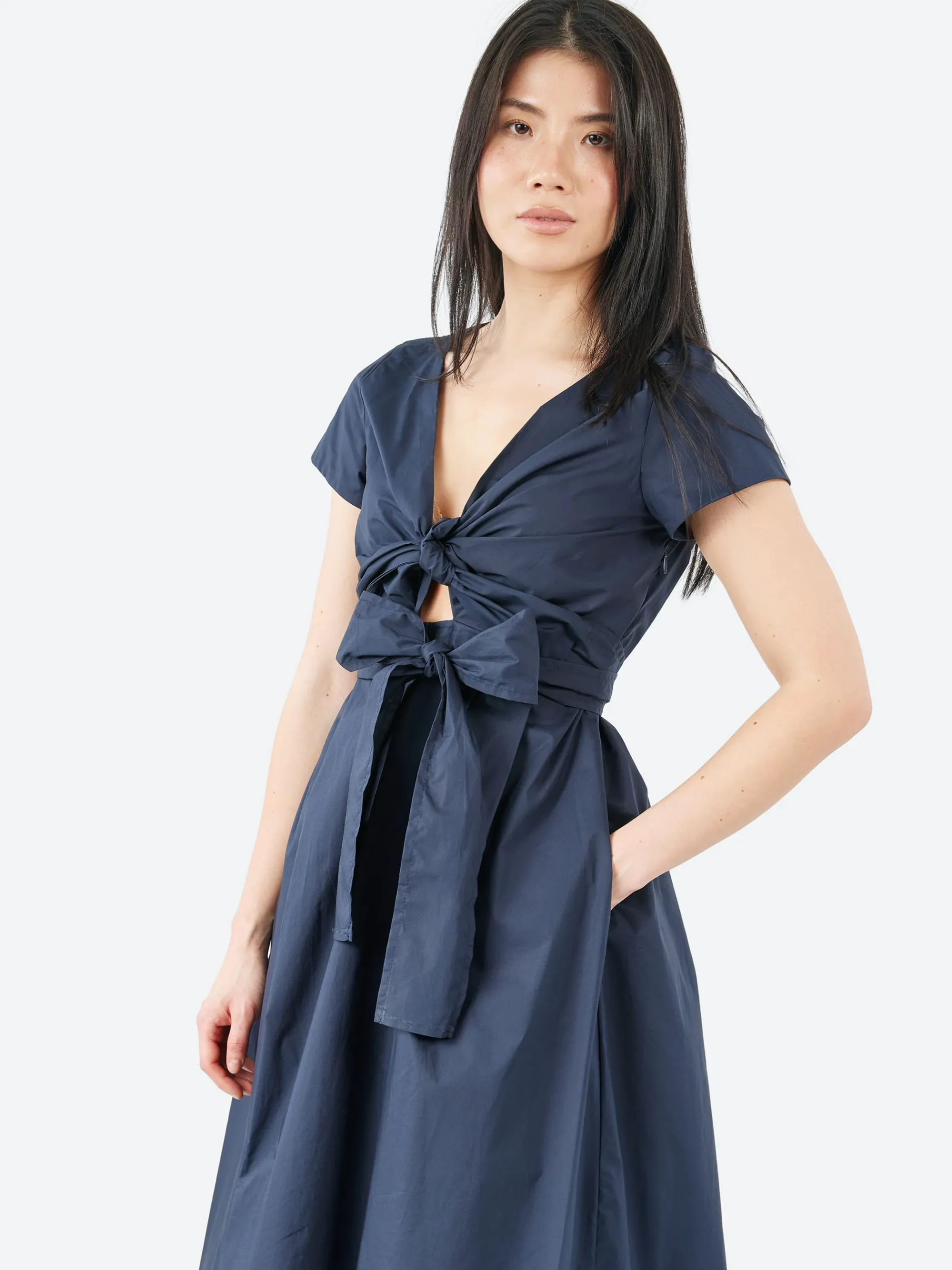 collection PRIVÉE? - RY3711 Wrap Dress in Navy