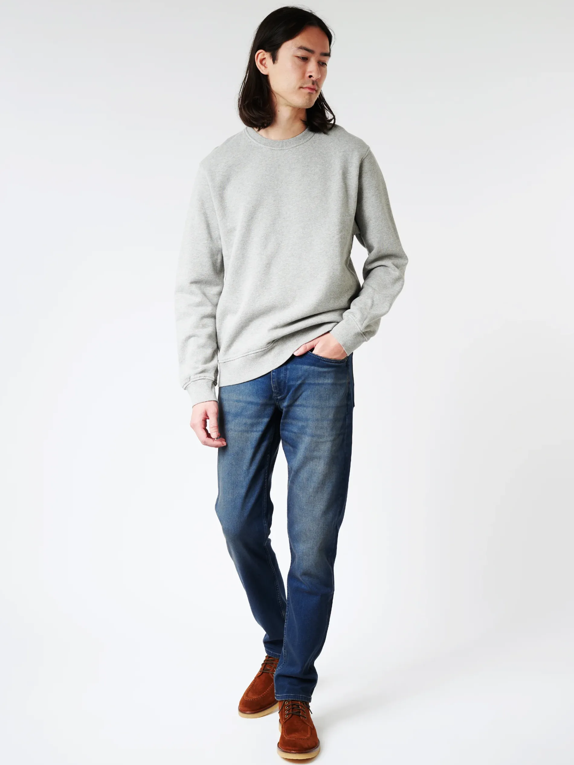 Colorful Standard - Classic Organic Crew in Heather Grey