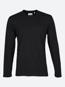 Colorful Standard - Classic Organic Long Sleeve Tee in Deep Black