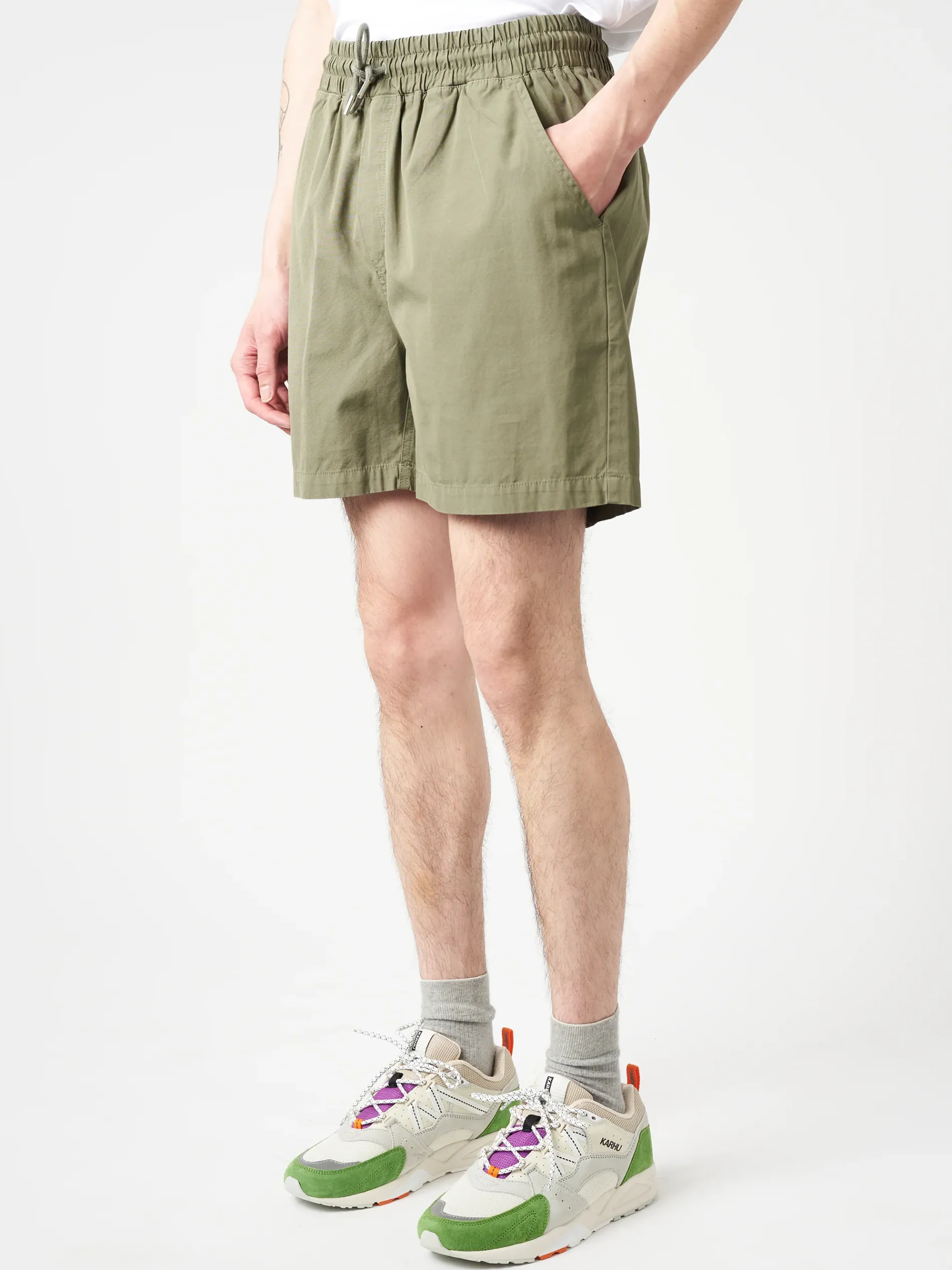 Colorful Standard - Organic Twill Shorts in Dusty Olive