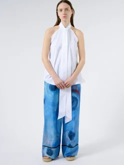 Cotton Poplin Top With Sash