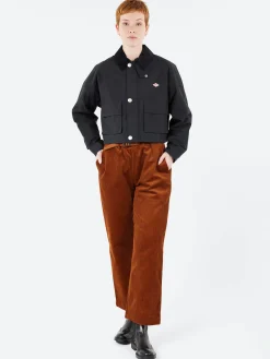 Danton - Corduroy Easy Pants in Deep Orange