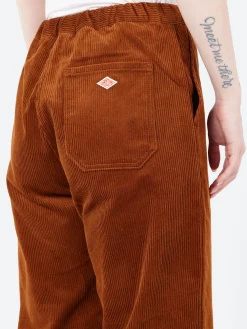 Danton - Corduroy Easy Pants in Deep Orange