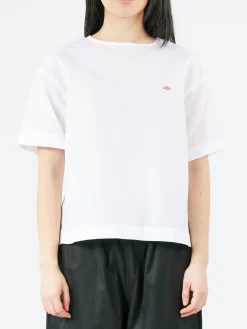 Danton - Cotton Linen Slub Pullover Shirt in White