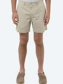 Danton - Cotton Oxford Easy Shorts in Greige