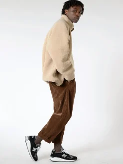 Danton - Insulation Stand Collar Boa Jacket in Beige