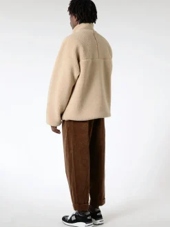 Danton - Insulation Stand Collar Boa Jacket in Beige