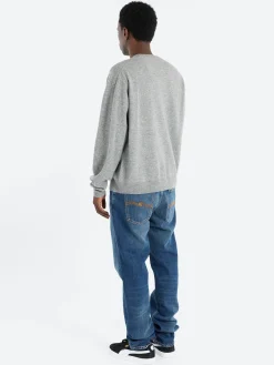 Danton - Lambswool Crew Neck Knit Pullover in Light Grey
