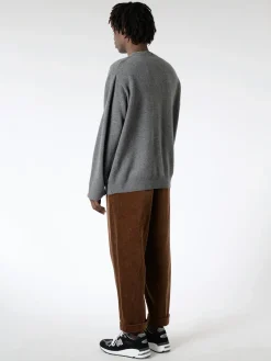 Danton - Lambswool Crew Neck Knit Pullover in Charcoal