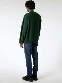Danton - Lambswool V-Neck Cardigan in Green