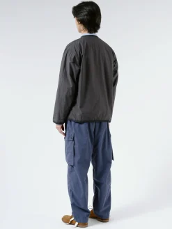 Danton - Men's Broad Cloth Shirt Cardigan in Charcoal