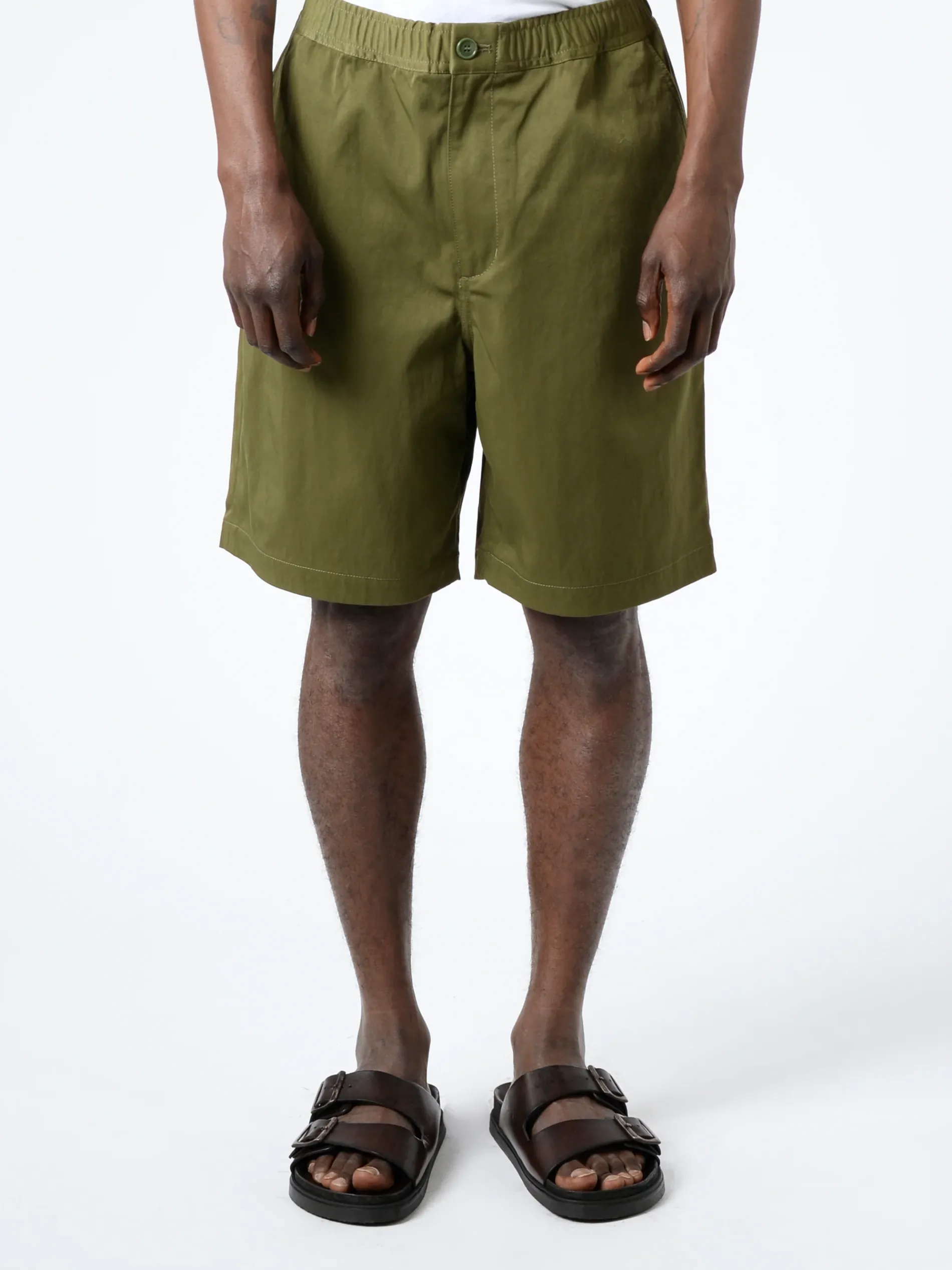 Danton - Men's Nylon Twill Work Easy Shorts in Khaki