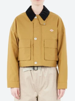 Danton - Nylon Taffeta Short Jacket in Camel