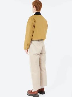 Danton - Nylon Taffeta Short Jacket in Camel